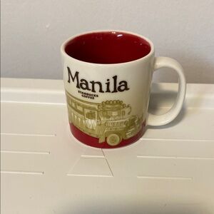Starbucks Red and Cream Manila Mug Dining Collection